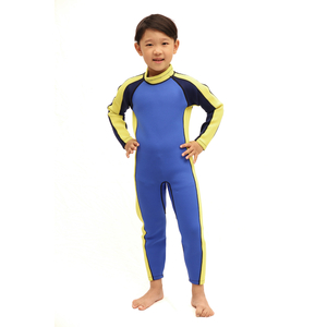 兒童款2mm長袖/短袖濕式潛水衣 連身後背拉鍊